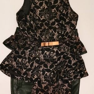 Bebe Black and Gold Outfit
